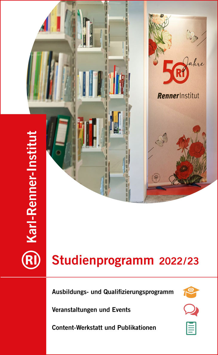 Studienprogramm 2022/23 des Karl-Renner-Instituts | Karl-Renner-Institut