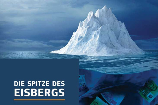 Ausschnitt des Covers der Broschüre "Die Spitze des Eisbergs" 