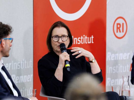 vv.l.n.r.: Gerhard Marchl, Irina Scherbakowa, Wolfgang Mueller