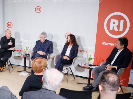 v.l.n.r.: Michael Rosekcer, Heinz Fischer, Karin Moser, Georg Renner